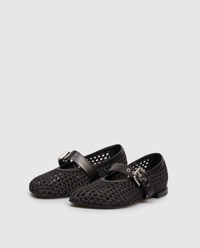 Premiata Black braided ballet flats M6946ORZOGARDA