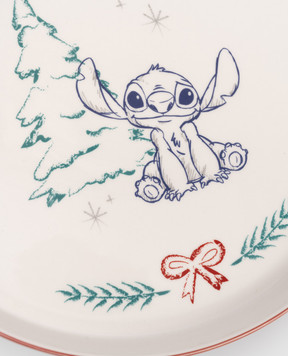 Disney White ceramic dinner plate Stitch DN25342