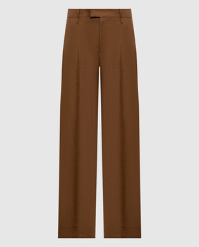 Brunello Cucinelli Brown linen pants MH527P8492