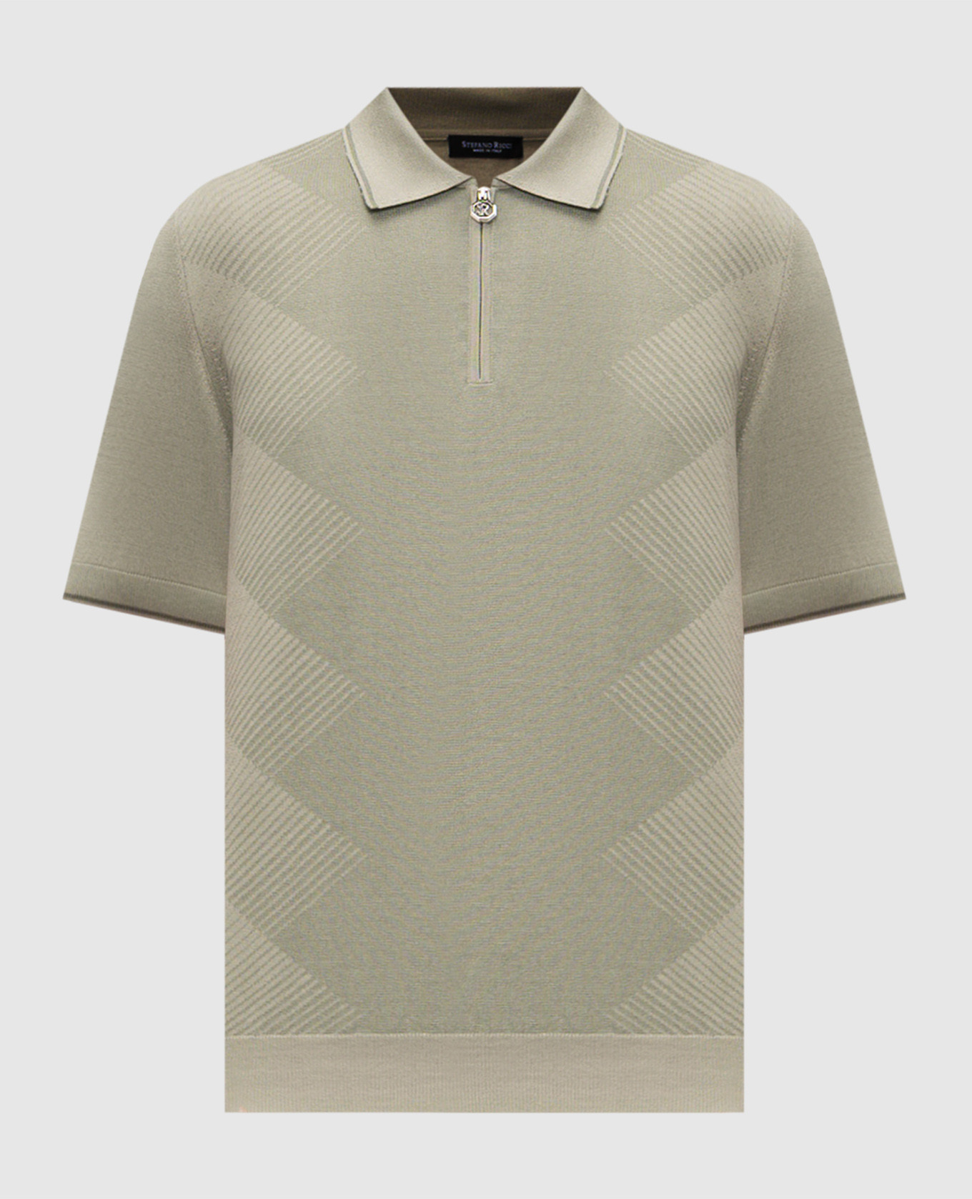 Green polo with silk