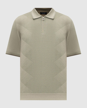 Stefano Ricci Green polo with silk K818114P31F26280