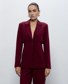 Twinset Burgundy jacket with figure-hugging necklines 262TT2420