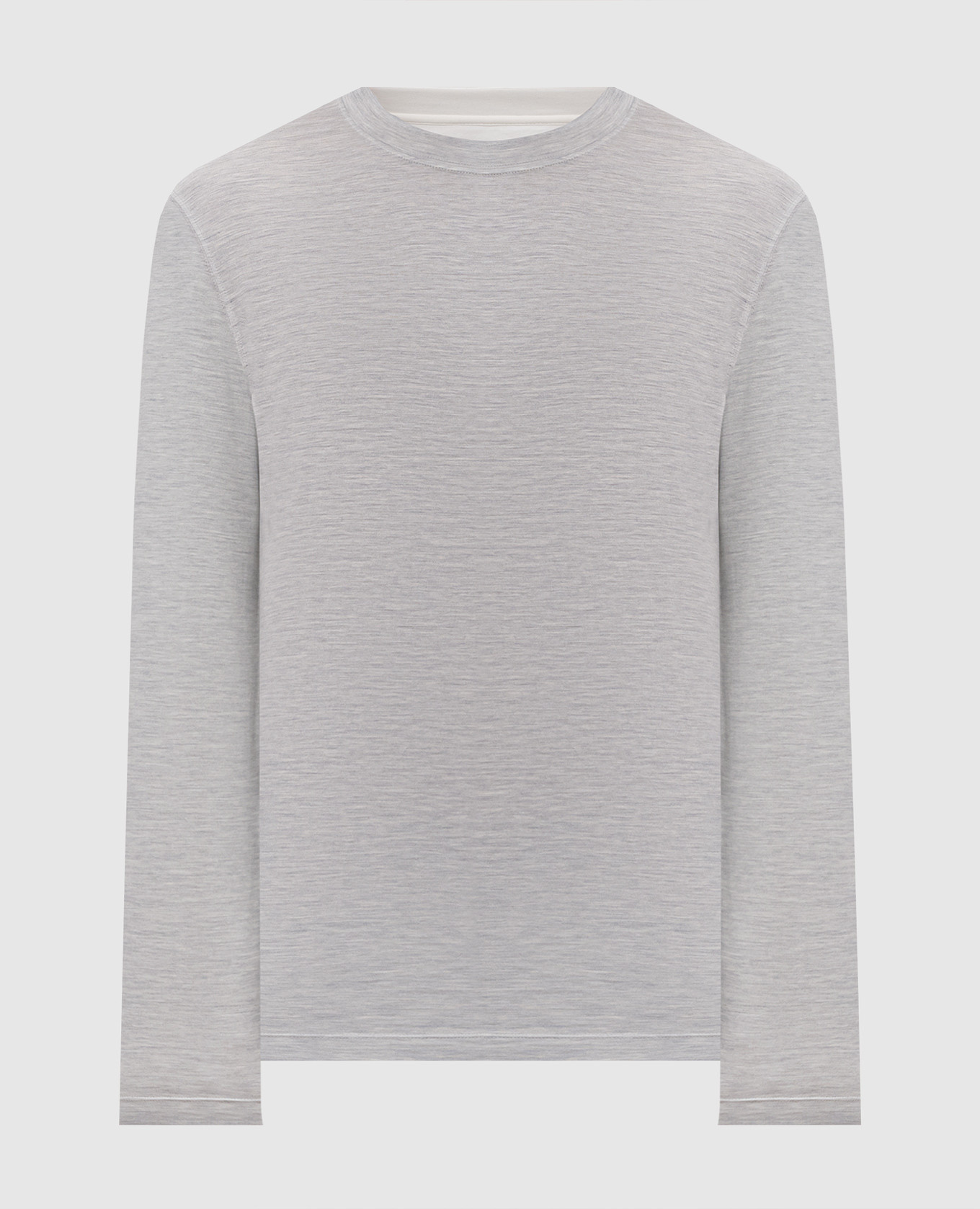 Grey melange longsleeve with silk