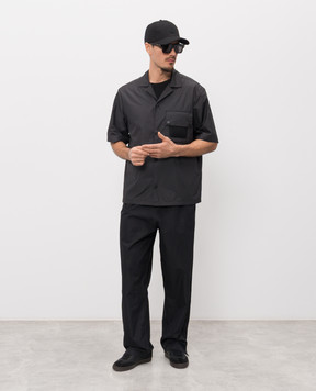 Moncler Black shirt with logo L10912F00010598AS