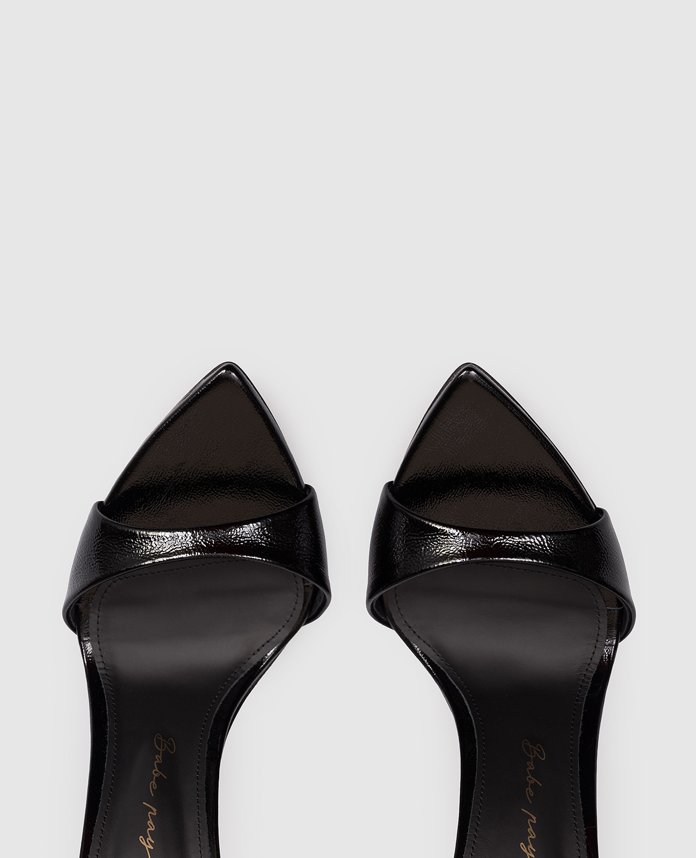 Black patent leather sandals Babe Pay Pls 4