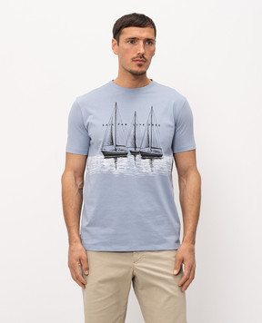 Florentino Blue T-shirt with print 126762610654