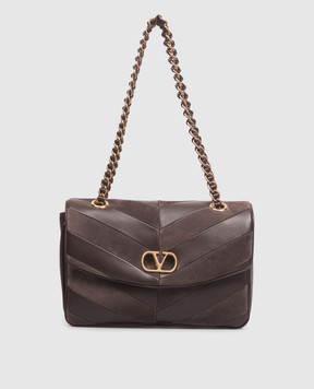 Valentino Brown leather bag Djuna 9W2B0T55TIE