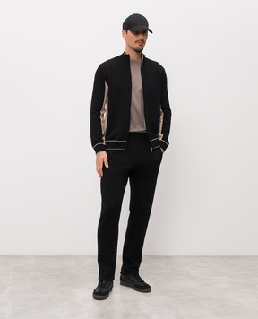 Bertolo Cashmere Brown silk polo shirt 900270000026