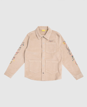Off-White Children's beige corduroy shirt-style jacket 44BES001F5F001
