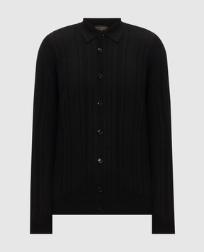 Brett Johnson Black cashmere and silk cardigan FW26K52LPRONOI