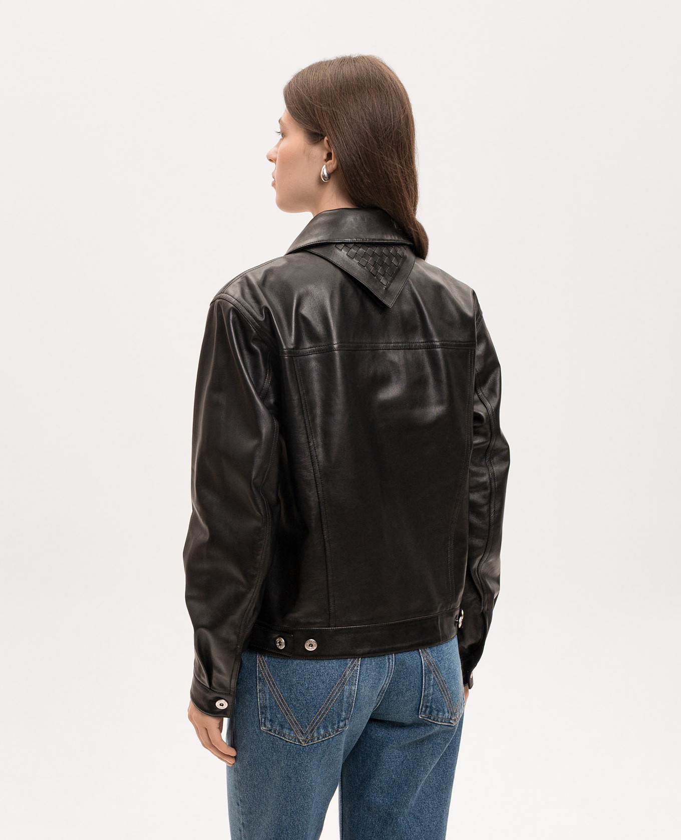 Black leather jacket Bottega Veneta 4