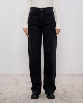 Twinset Black jeans with crystals 252TT2271