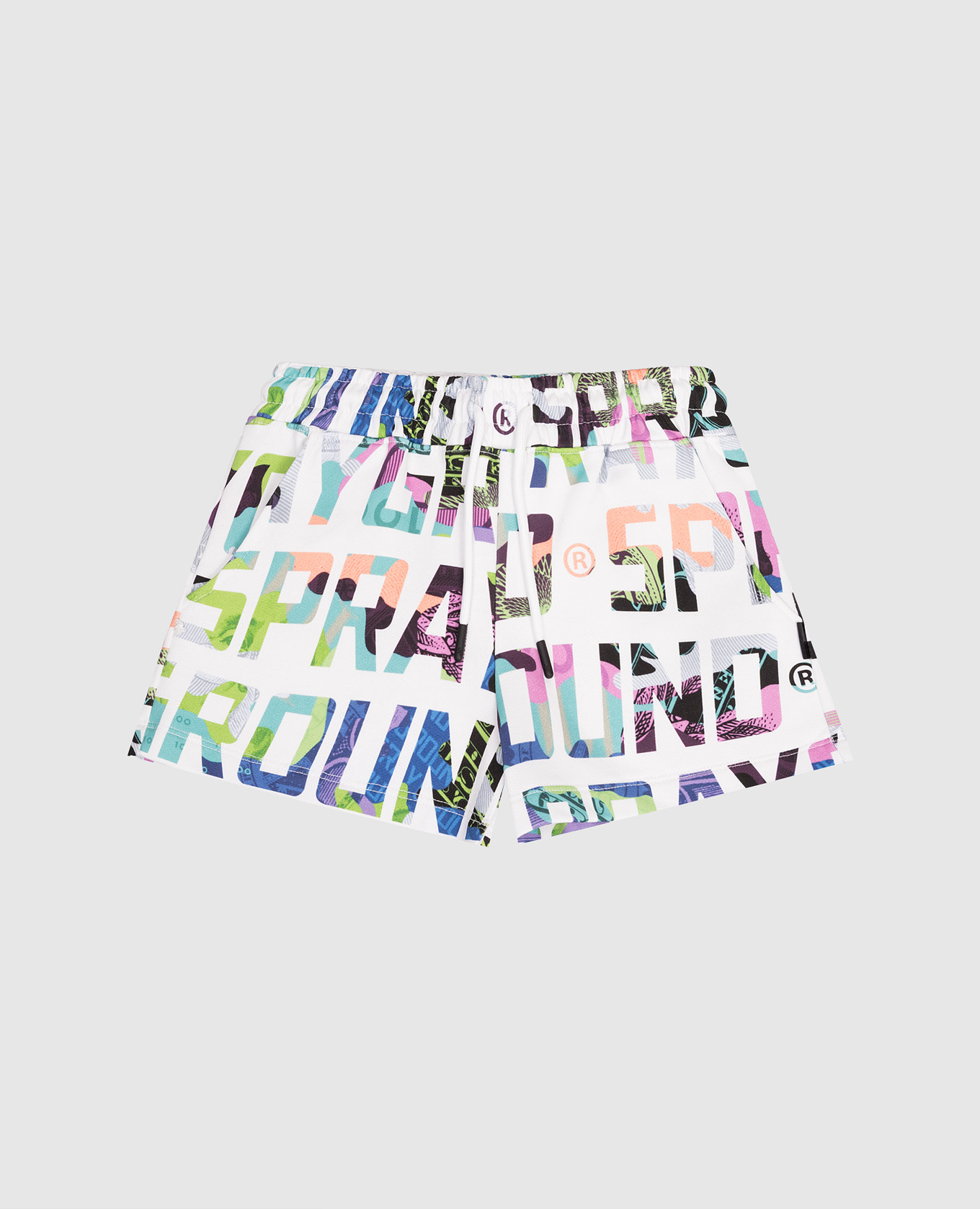 

Children's white shorts with logo print Sprayground