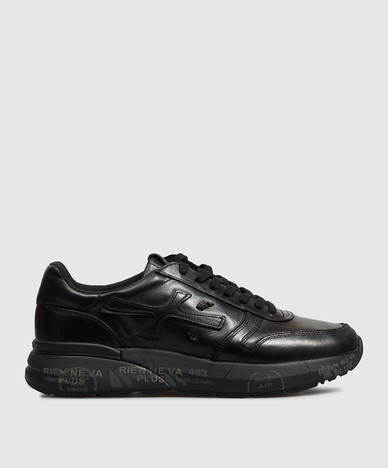 Mick black leather sneakers
