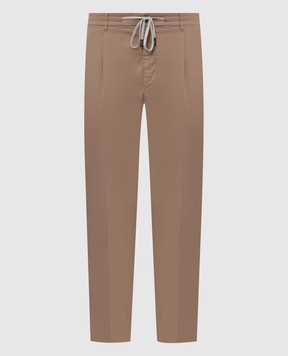 Peserico Brown cotton pants R54774T23D07945