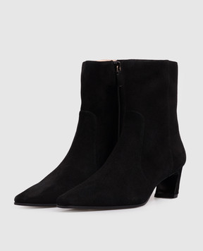 Stuart Weitzman Stassi black suede ankle boots SM498