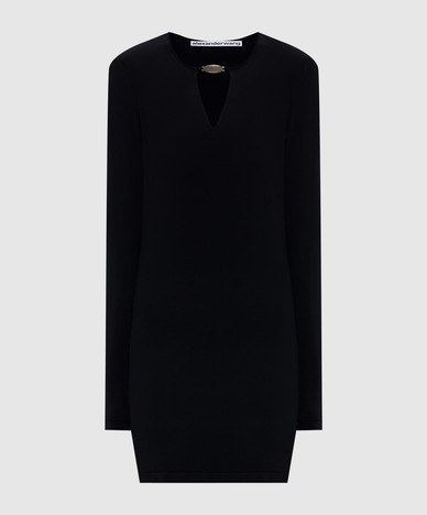 Zwarte mini-jurk