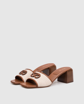 Sergio Rossi Beige Surge mules B15340MFL432