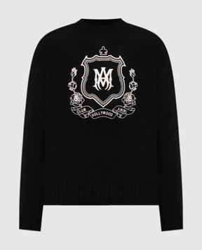 AMIRI Black wool sweater with logo AMKNCW1101