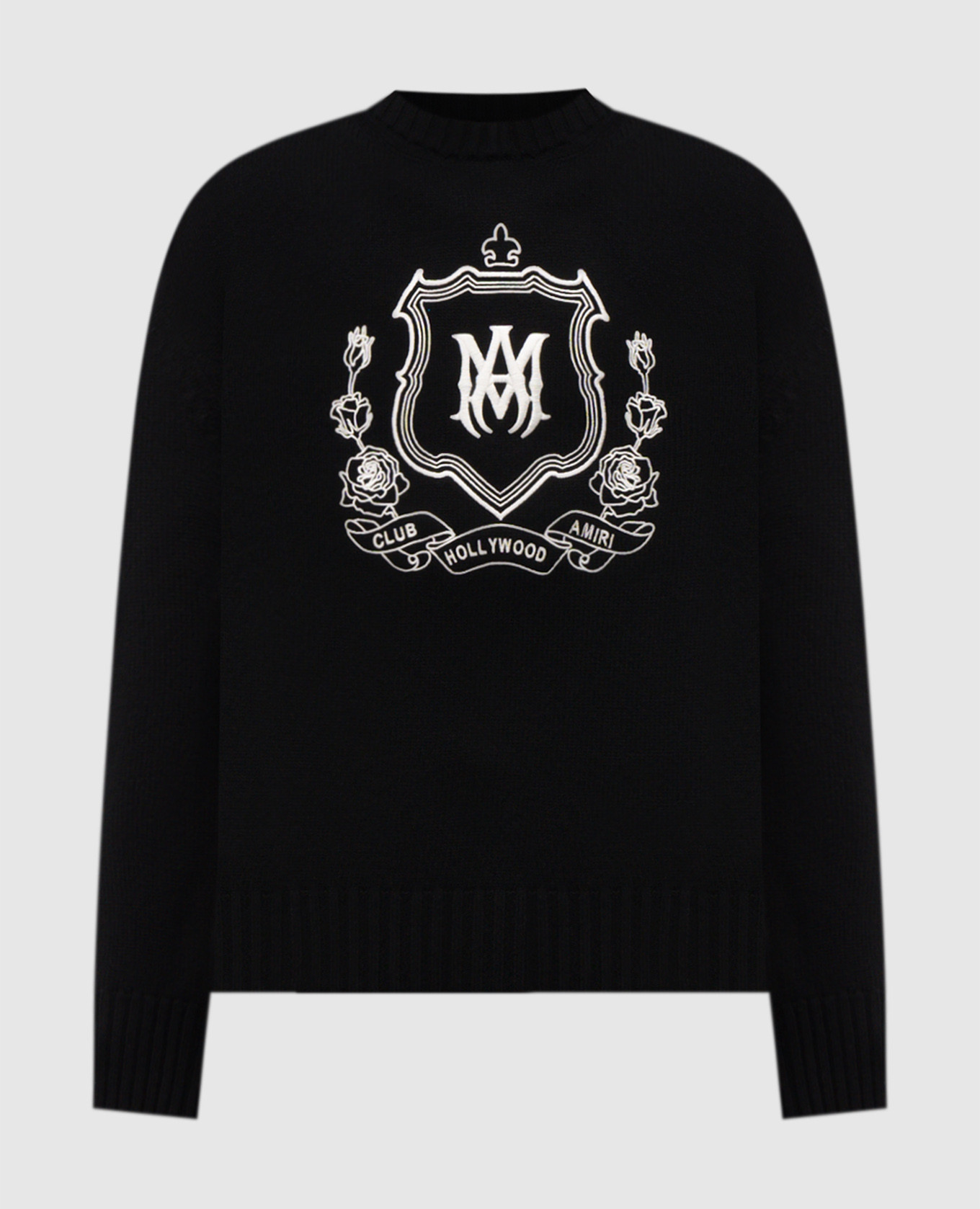 

Black wool sweater with logo AMIRI
