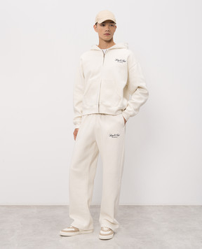 Sporty & Rich Ivory tracksuit with logo embroidery ST09476269WH37PA07176