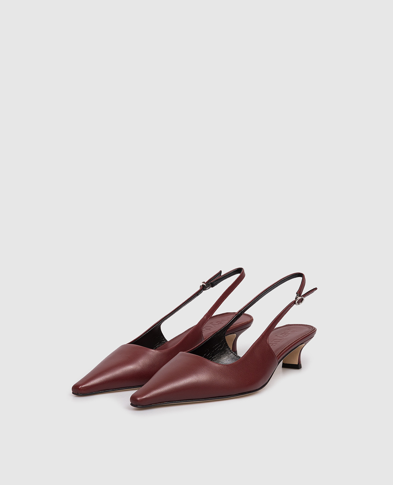 

Catrina burgundy leather slingbacks Aeyde