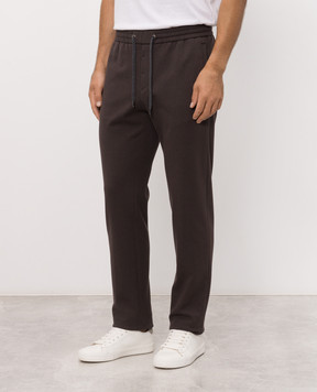 Peserico Brown sweatpants R54215J00D00081