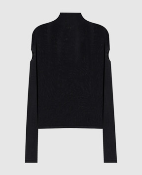 Off-White Black turtleneck sweater with figure-hugging cutouts 2FB00354T