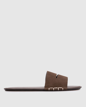 JW Anderson Brown suede flip-flops FL0010LA0364