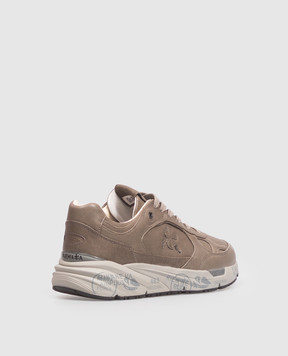 Premiata Mase25 khaki leather sneakers MASE258419