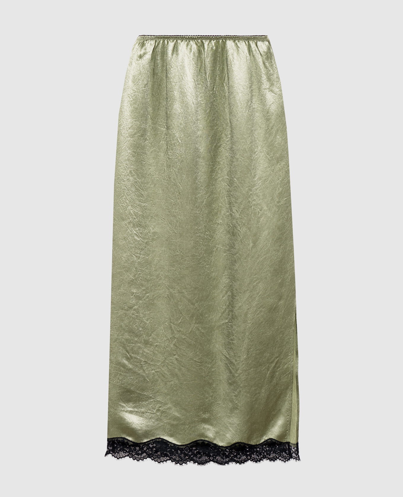 Green skirt with a reaper effect