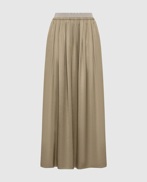 Peserico Khaki skirt with logo A0504106638