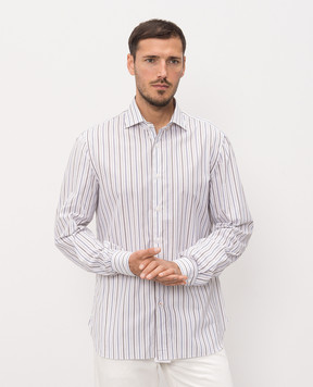 ISAIA White striped shirt IM10TCC1167