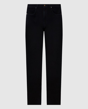 Cashmere&Whiskey Blue jeans with logo patch PT03CW61B178