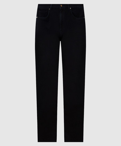 Blauwe jeans met logopatch