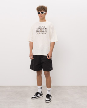 Palm Angels Surf Club ivory t-shirt PAMAA003JR005