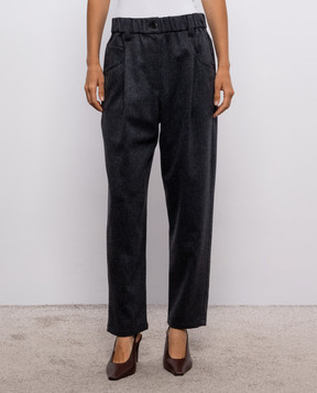 Brunello Cucinelli Gray wool pants MP549P9148