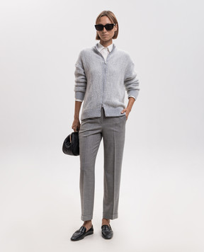 Peserico Gray wool pants P0450602581