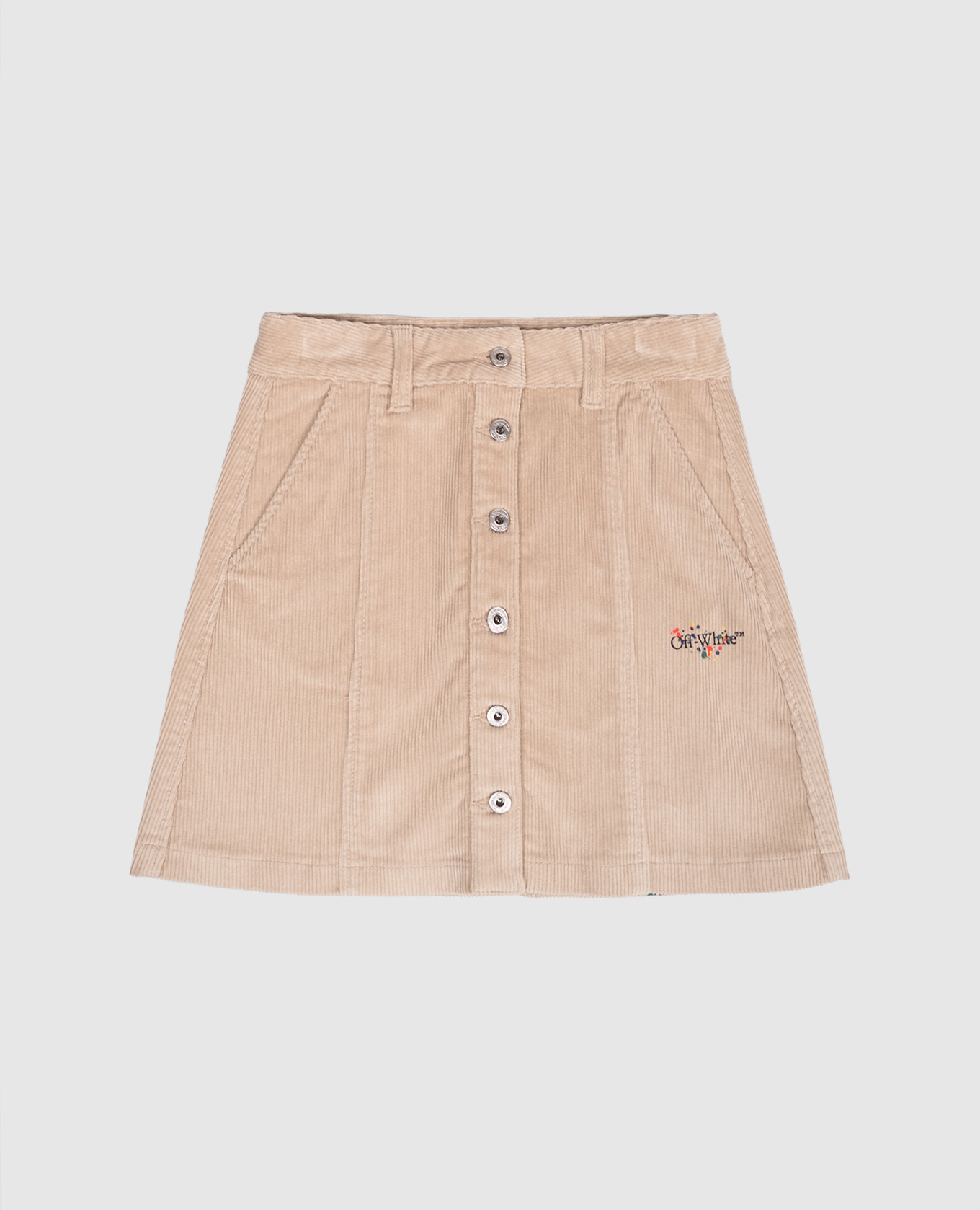 Children's beige corduroy skirt
