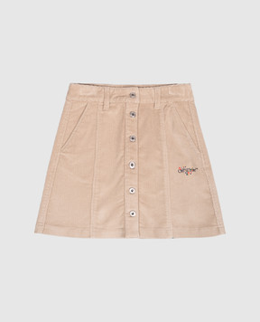 Off-White Children's beige corduroy skirt 44GCC02CF5F001