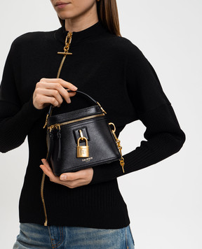 Balmain Black leather Pulse Vanity bag GN1BH004LOLP
