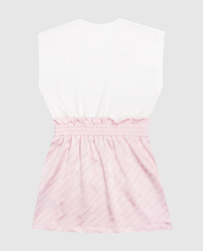 Off-White Children's pink dress with logo pattern 44GDB037S26F001