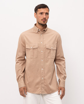 Brunello Cucinelli Beige cotton shirt MA6710628P
