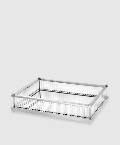 Silver tray Cora with mirror