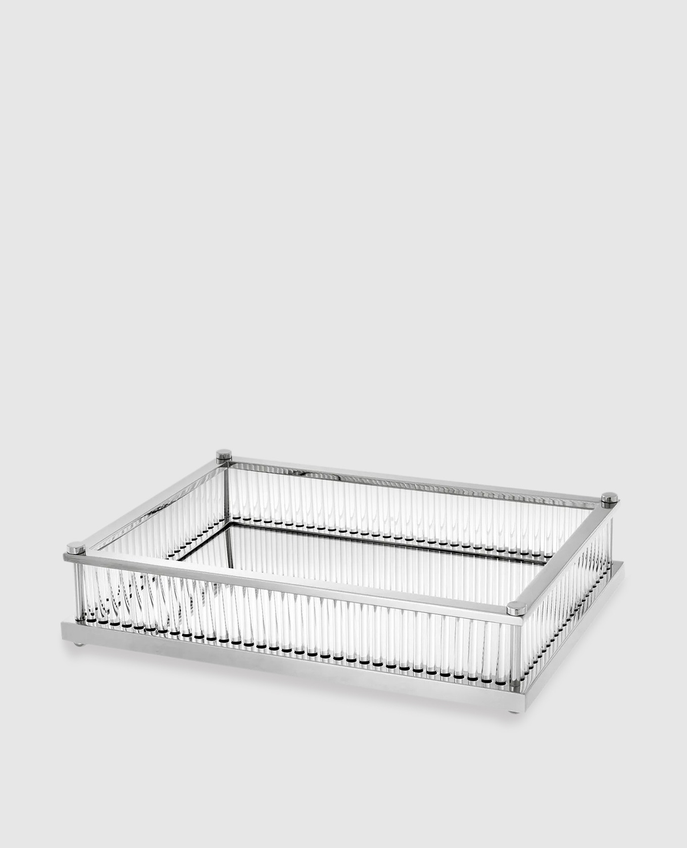 

Silver tray Cora with mirror Eichholtz