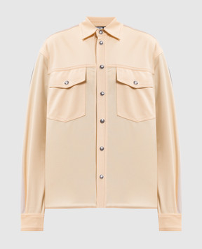 Palm Angels Yellow shirt with logo embroidery PAMBN002FB001