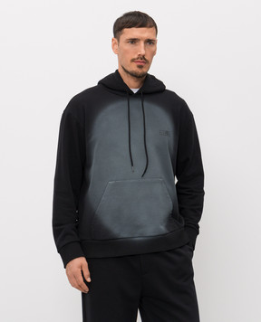 Maison Margiela MM6 Black hoodie with branded print SH0GU0039M25013