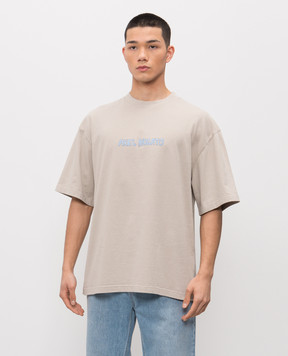 Axel Arigato Bale beige T-shirt with logo print A3845002