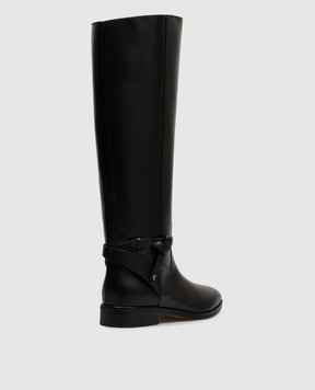 Jimmy Choo Black Lawton leather boots LAWTONKBFLATTKH