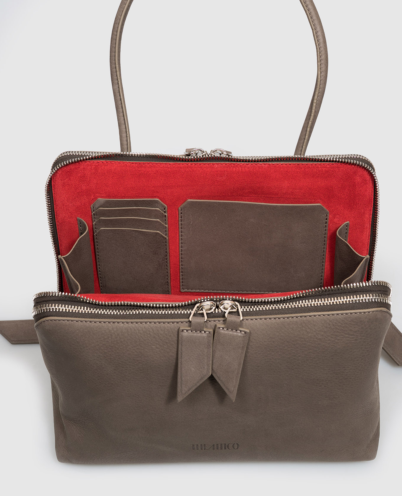 Brown L'altra di Milano nubuck bag The Attico 4